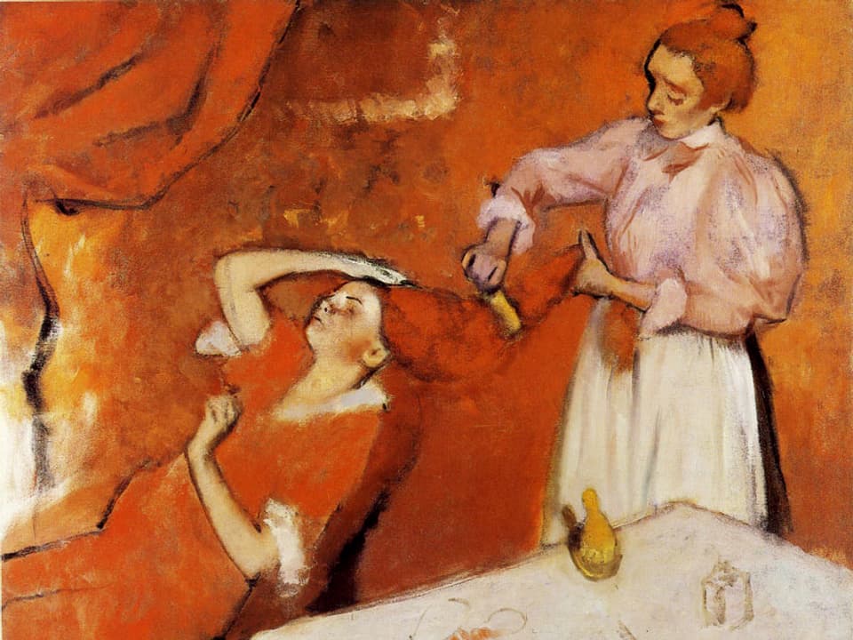 Ein Glanzstück der Ausstellung: Edgar Degas' Bild «La Coiffure» (um 1896).