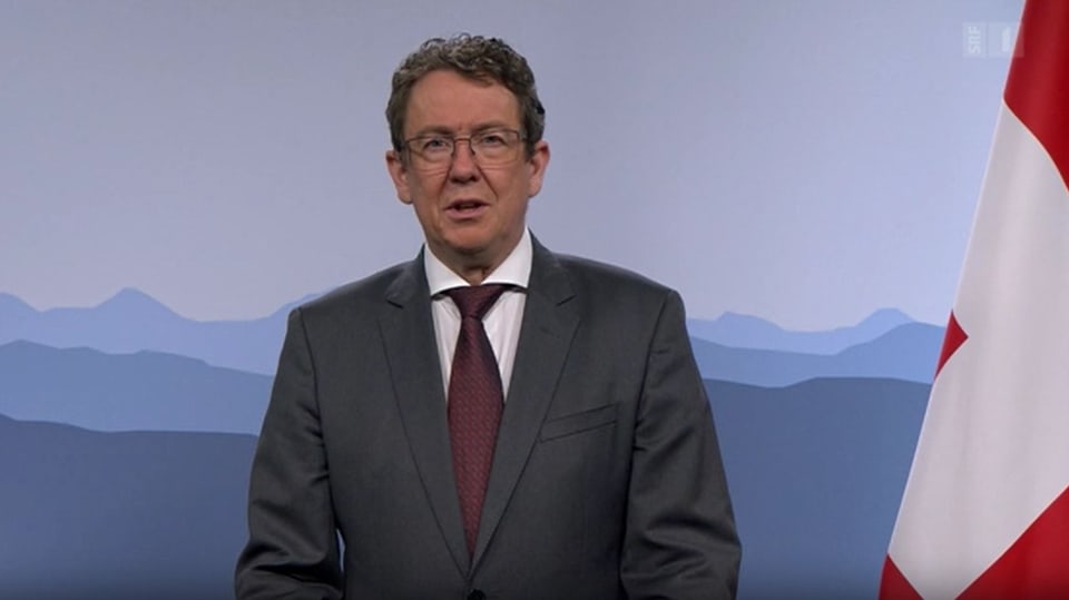 Bundesrat Albert Rösti spricht zum Klima- und Innovationsgesetz
