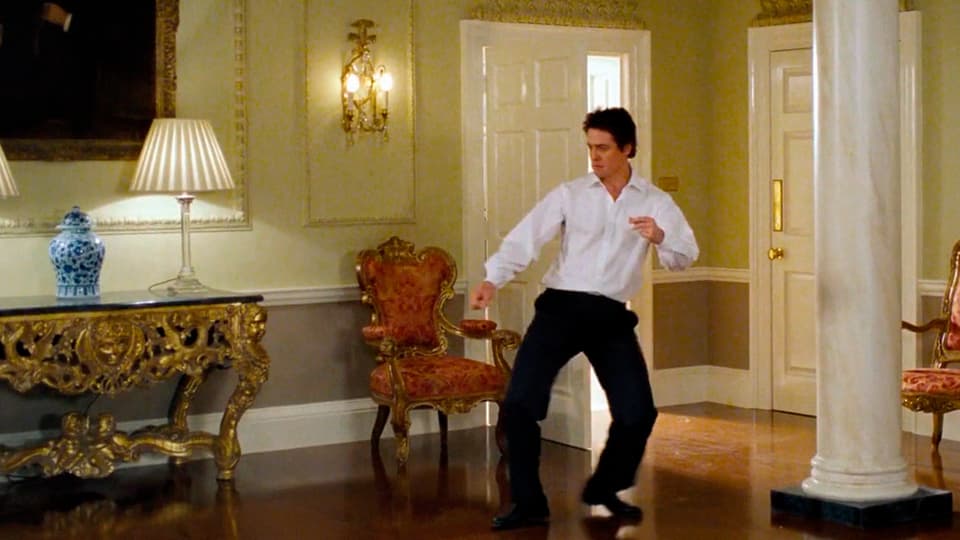 Eleganter Mann tanzt 