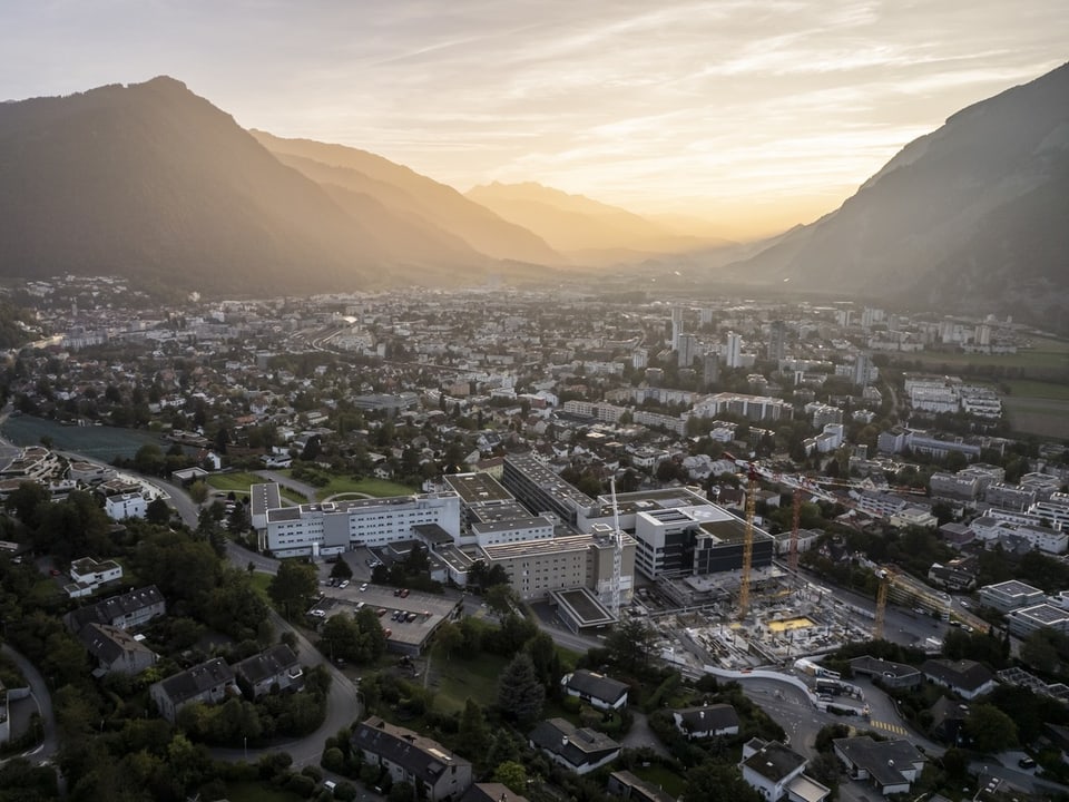 Luftbild Kantonsspital Graubünden