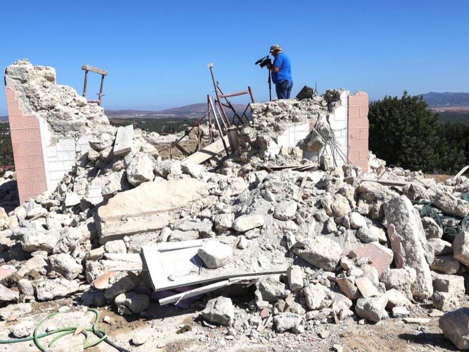 Die eingestürzte Kirche in der Region Arkalochori.