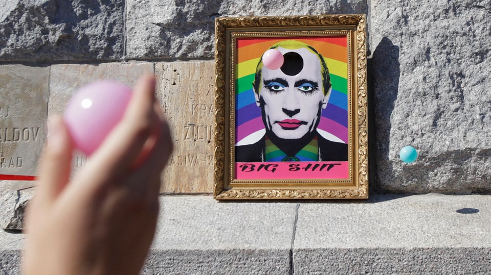 Gay-Bild von Wladimir Putin.