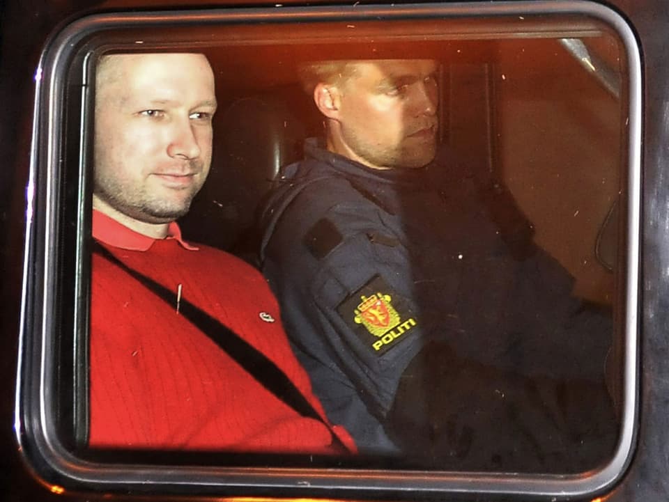Breivik im Polizeiauto