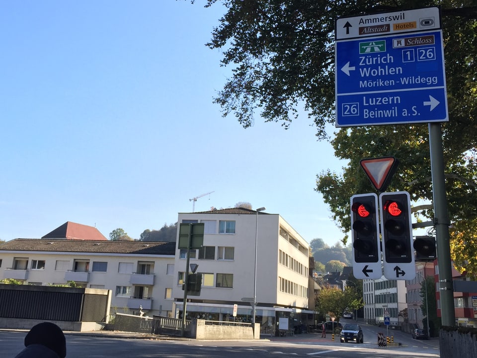 Verkehrsschild in Lenzburg