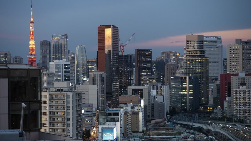 Die Skyline von Tokio.