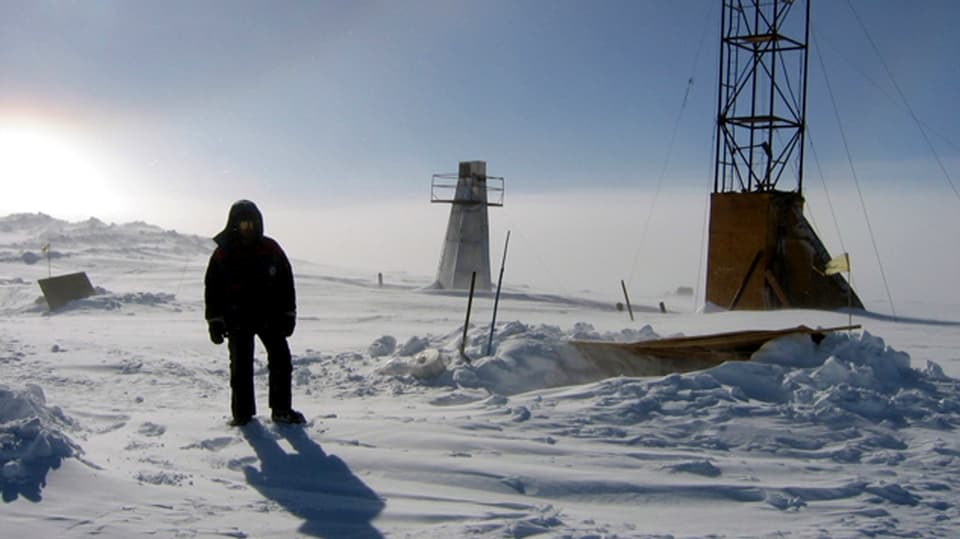 Wissenschaftler an Forschungsstation in der Arktis.