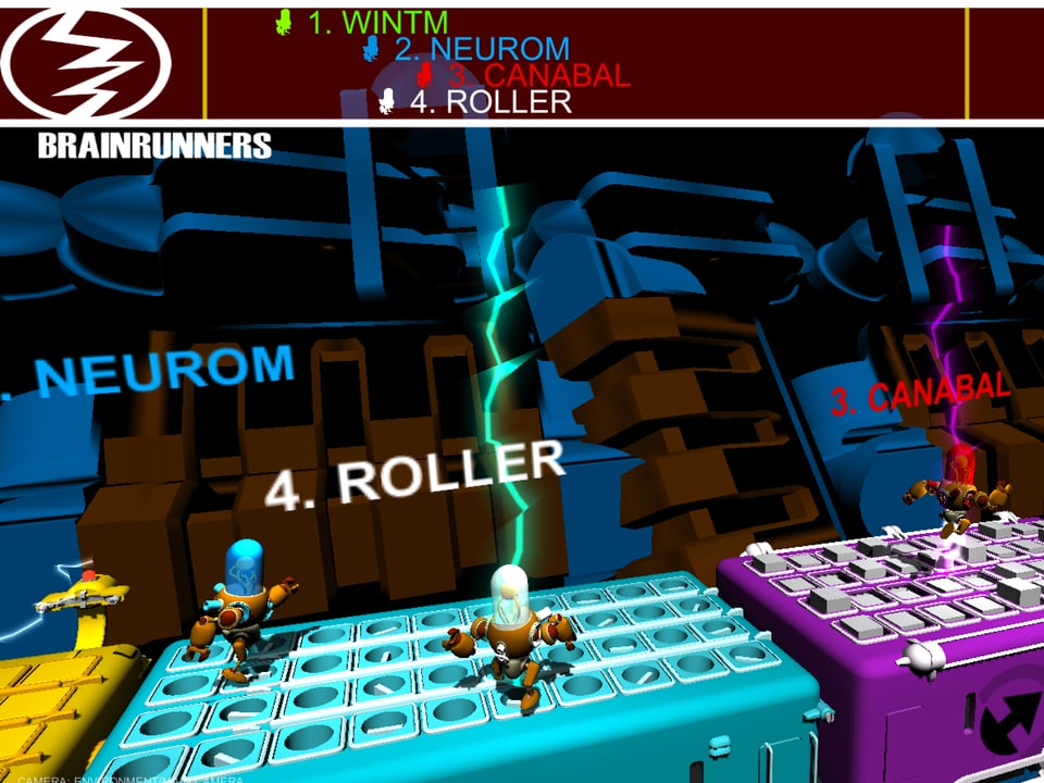 Ein Screenshot des Games «Brainerunners», auf dem Figuren einen Wettlauf absolvieren.