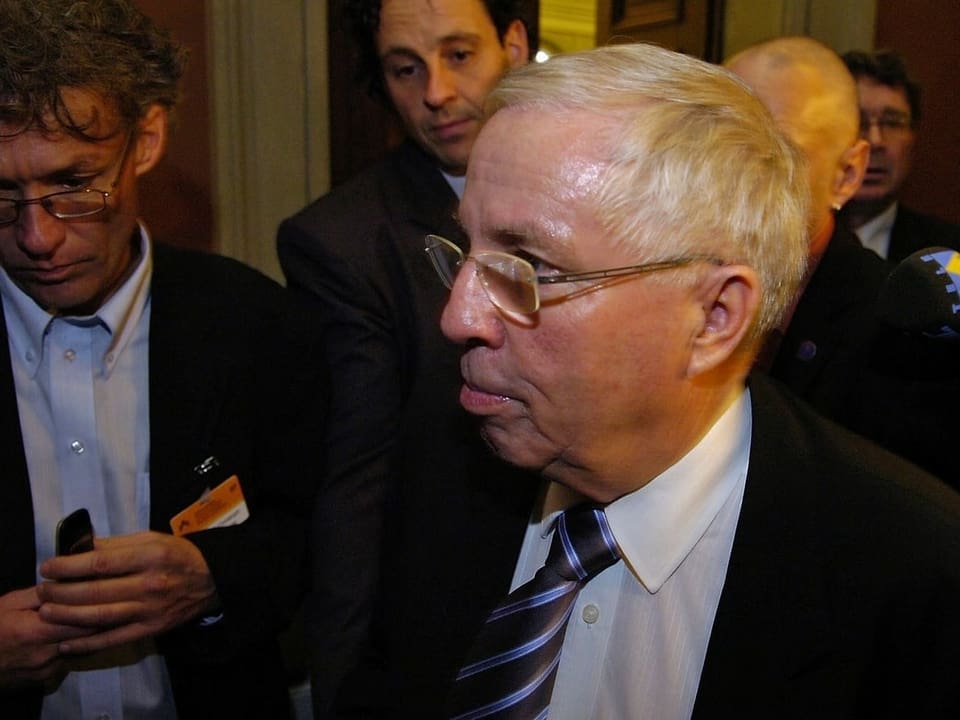 Christoph Blocher nach seiner Abwahl 2007