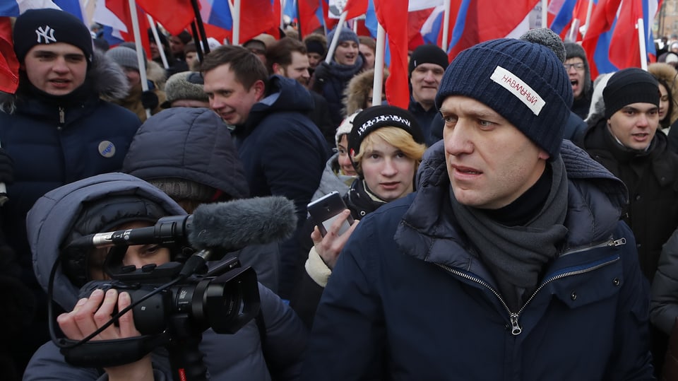 Nawalny in Menschenmasse