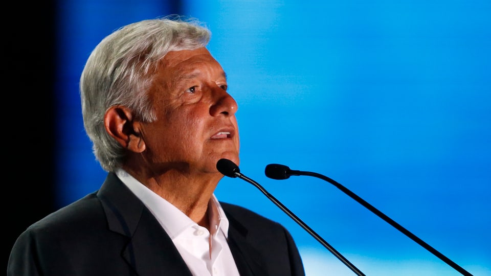Andrés Manuel López Obrador schloss Wahlkampagne im Azteken-Stadion im Mexiko-City ab.