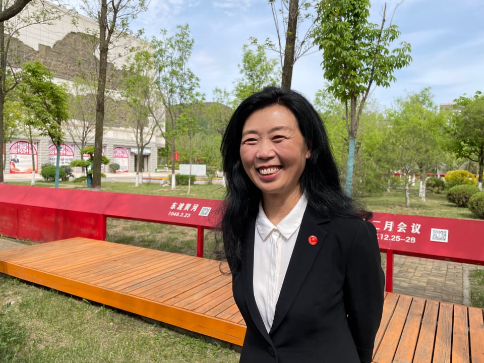 Professorin Feng Jianmei unterrichtet an der kommunistischen Akademie.