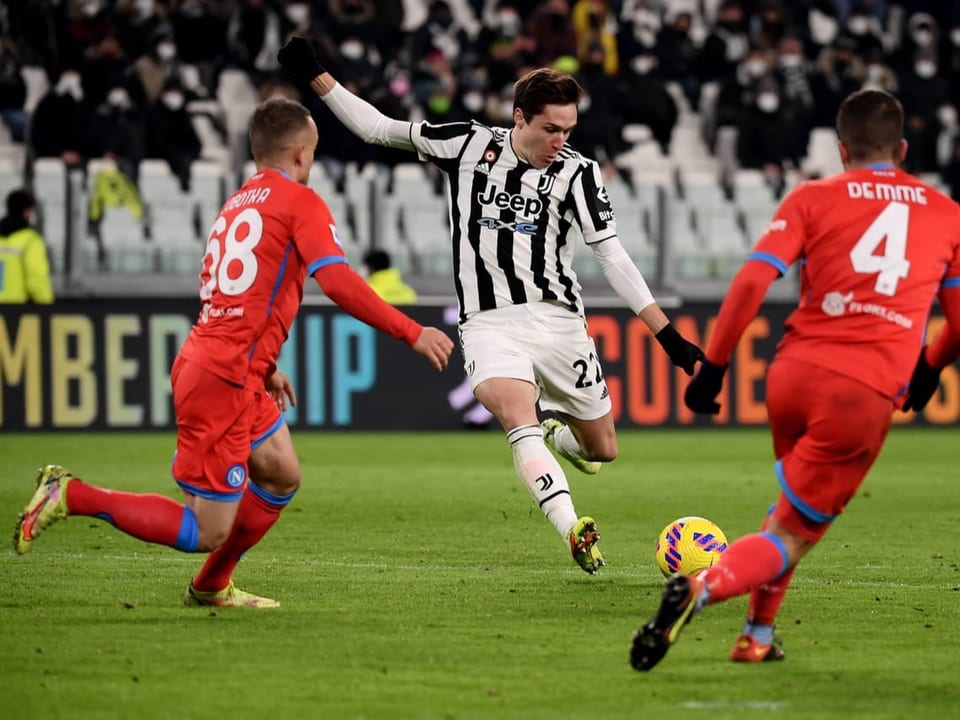 Sein Tor beschert Juventus einen Punkt Federico Chiesa beim Abschluss