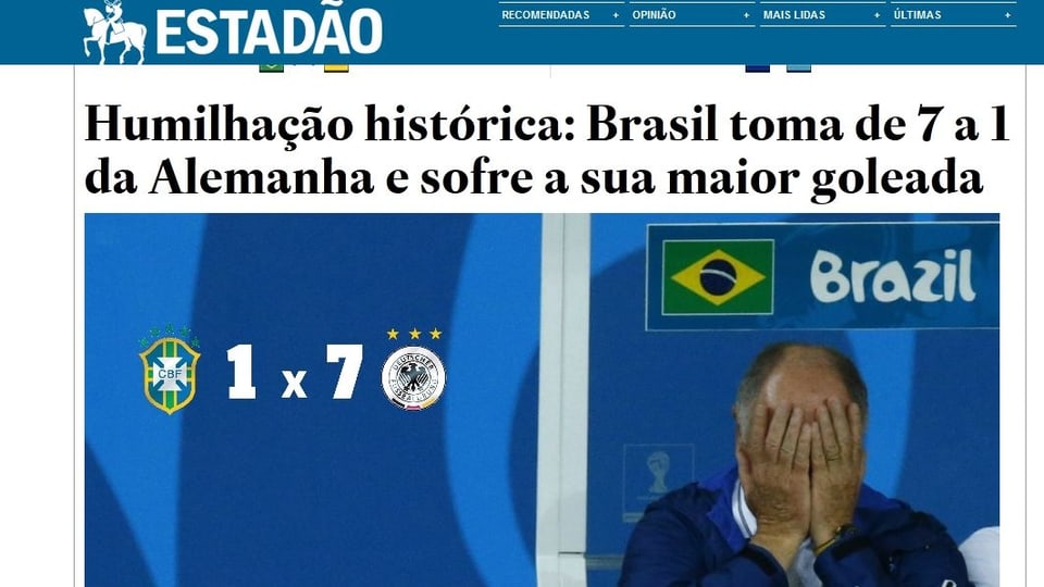 Historische Demütigung - Estado de Sao Paulo