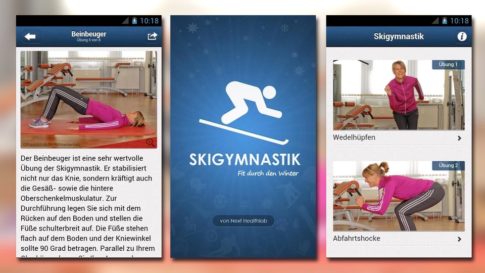 Skigymnastik-App. 