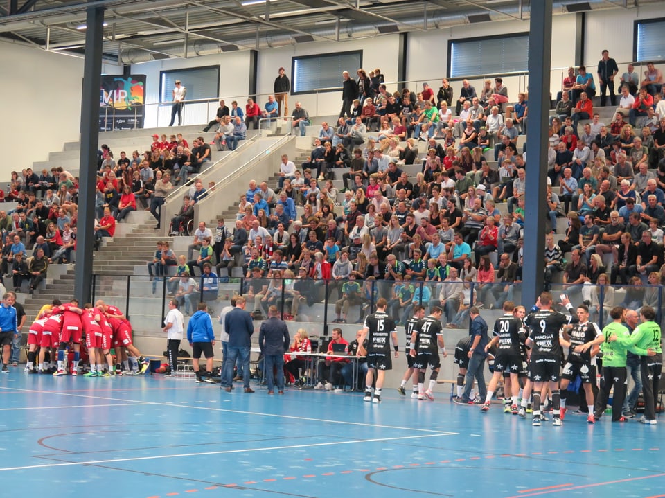 Viele Personen sehen ein Handball-Spiel