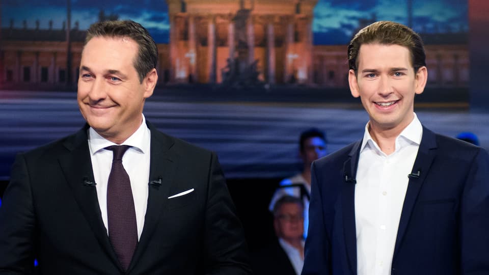 Heinz-Christian Strache (FPÖ) (l.) und Sebastian Kurz (ÖVP) 