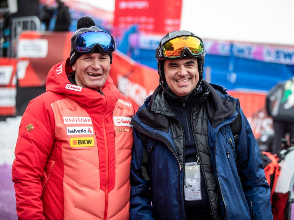 Swiss-Ski-Präsident Urs Lehmann und Bundesrat Alain Berset.