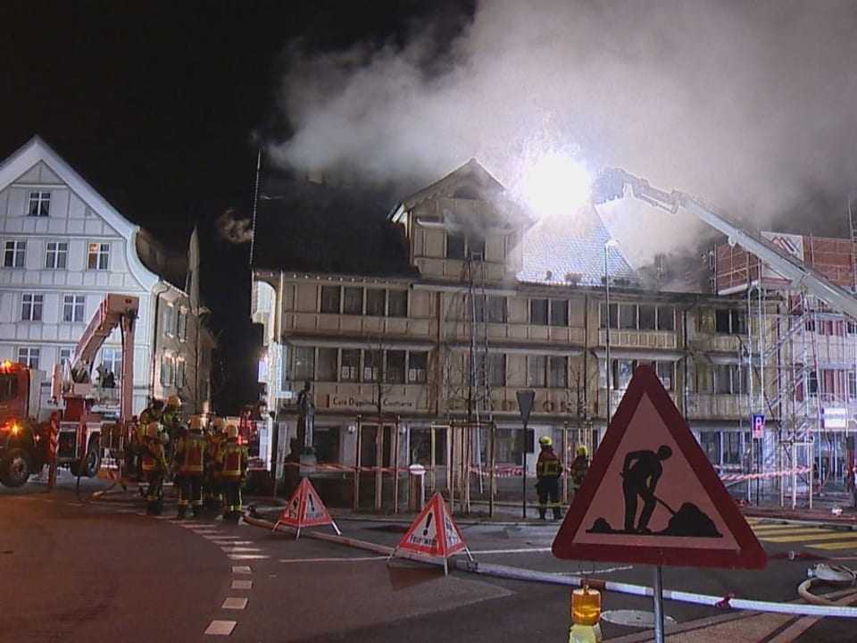 Brand am Dorfplatz in Wattwil (SG)