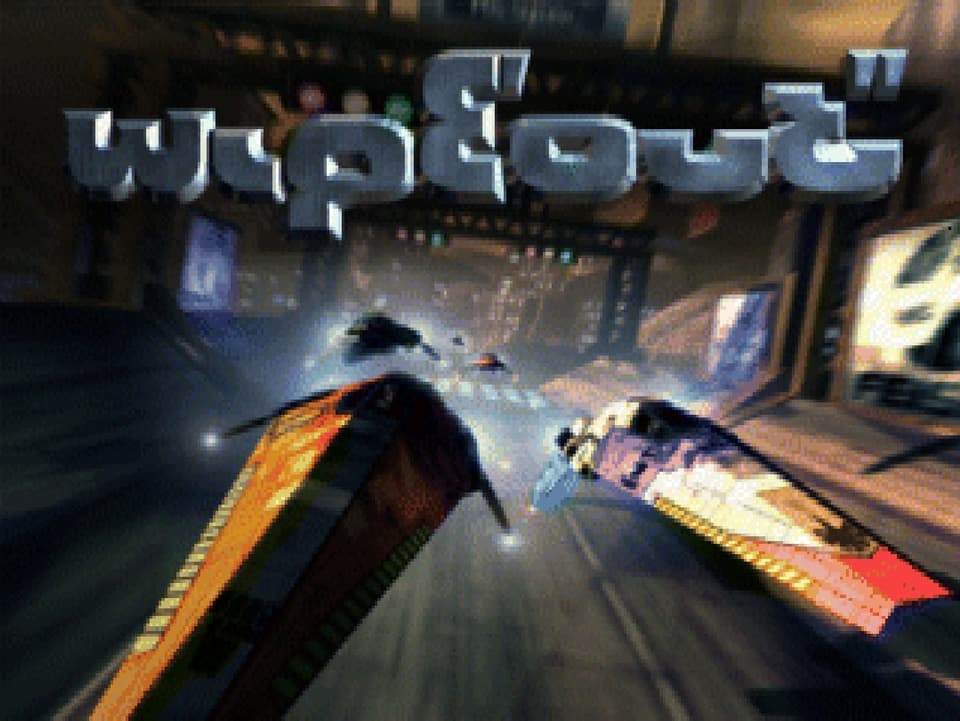 Der Titelbildschirm des MS-DOS-Games «WipEout»