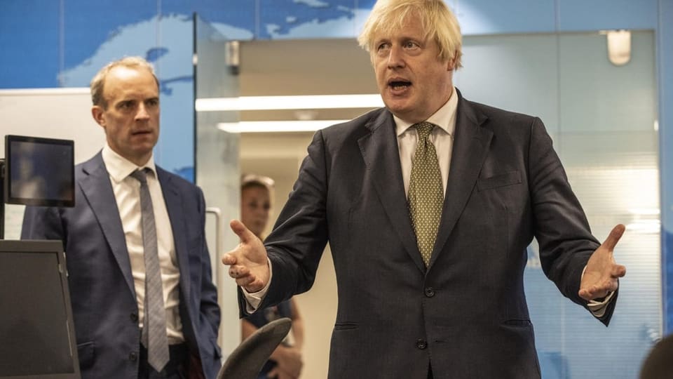 Boris Johnson und Dominic Raab,