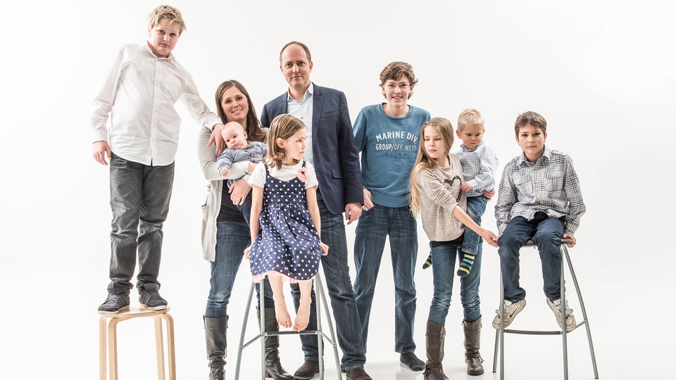 Familie von Christine Bachmann: sieben Kinder.