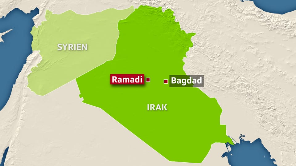 Karte des Irak.