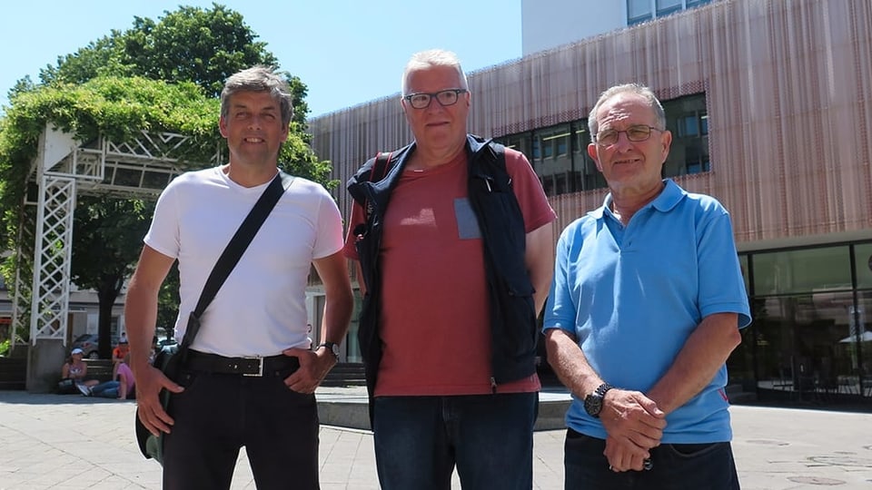 Peter Buschor (SP), Res Lerch (Stadtblogger) und Marcel Müller (FDP) diskutierten über die tiefe Wahlbeteiligung in Rorschach.