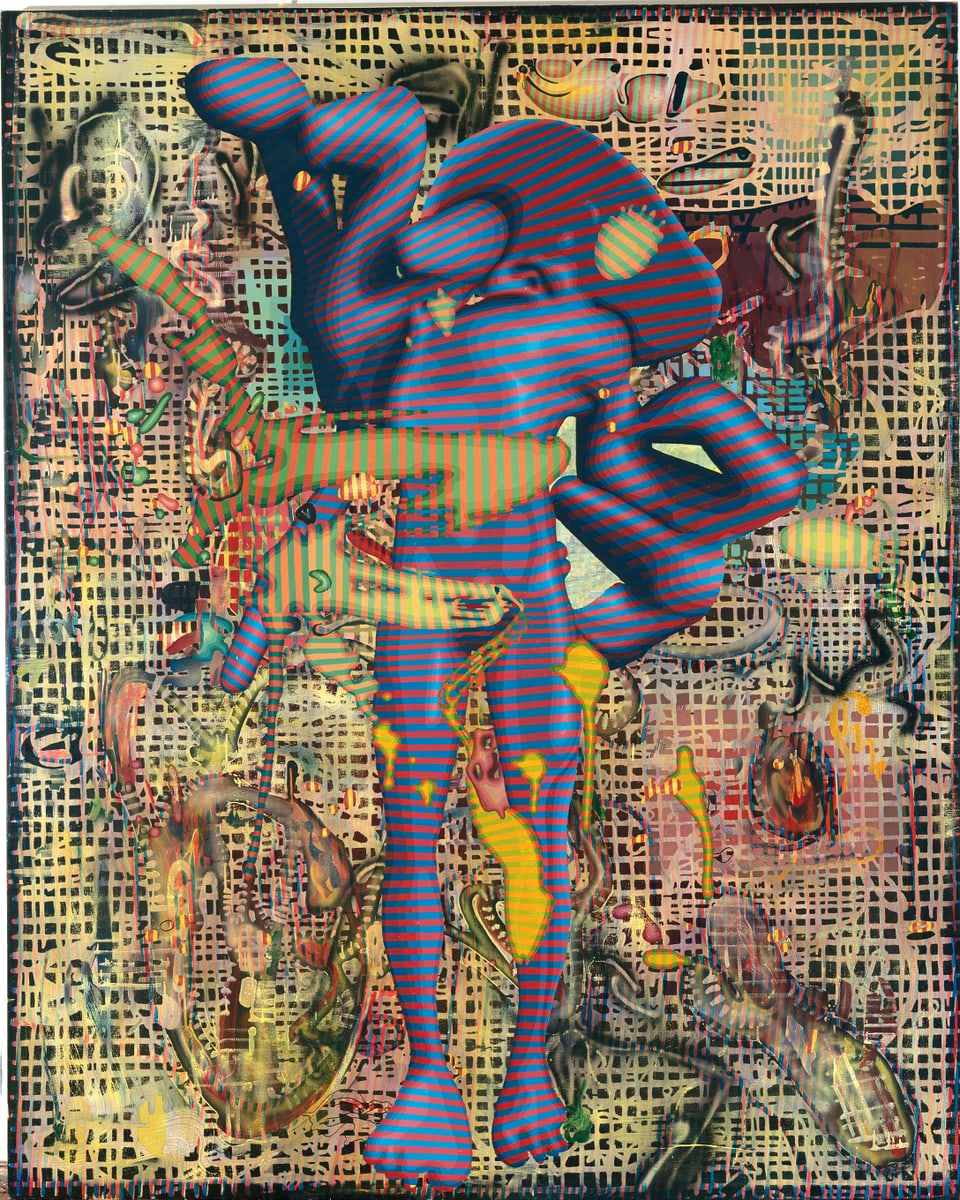 Markus Oehlen: «Vorwärtsen», 2001, Lack auf Leinwand, 250 x 200 cm.