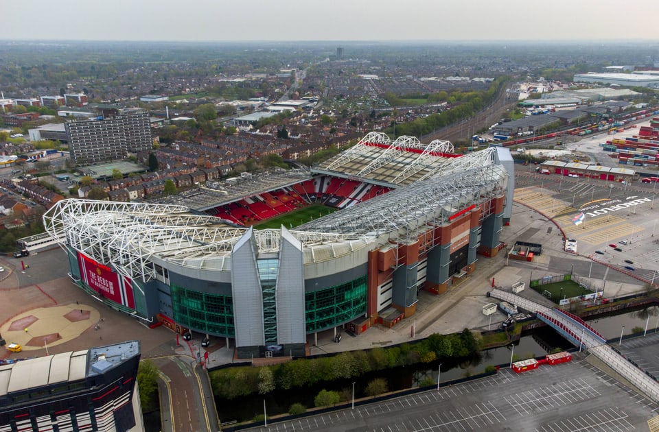 Old Trafford aus der Vogelperspektive