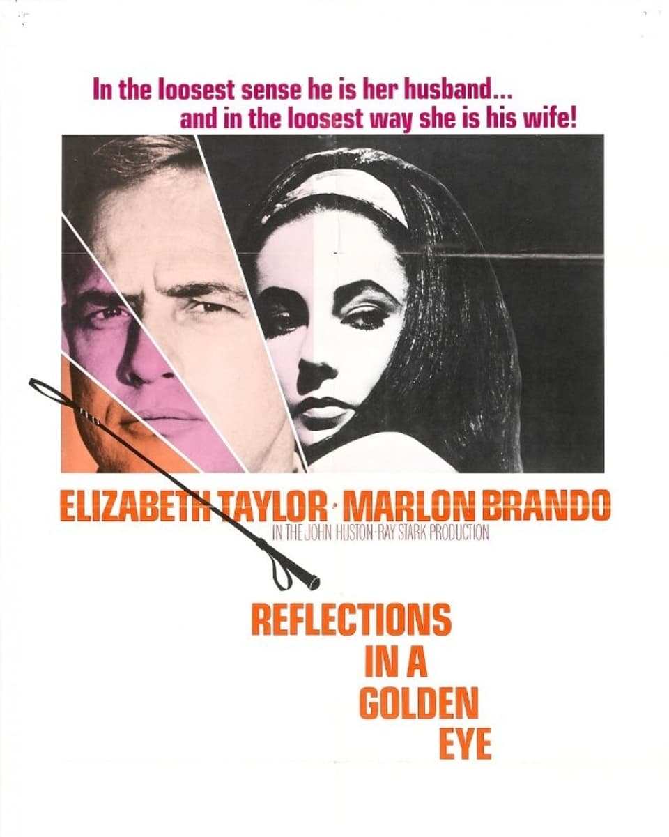 Das Filmplakat von «Reflections in a Golden Eye» mit Marlon Brando und Elizabeth Taylor.