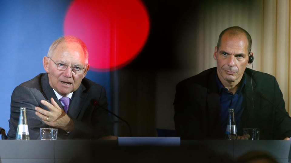Der ehemalige deutsche Finanzminister Schäuble mit seinem griechischen Amtskollegen Varoufakis