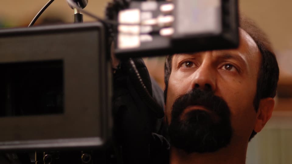 Der iranische Regisseur Asghar Farhadi hinter der Kamera