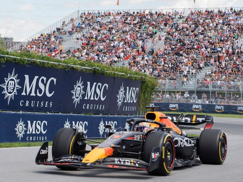 Auf dem Circuit Gilles Villeneuve Trainingsschnellster Max Verstappen in Montreal