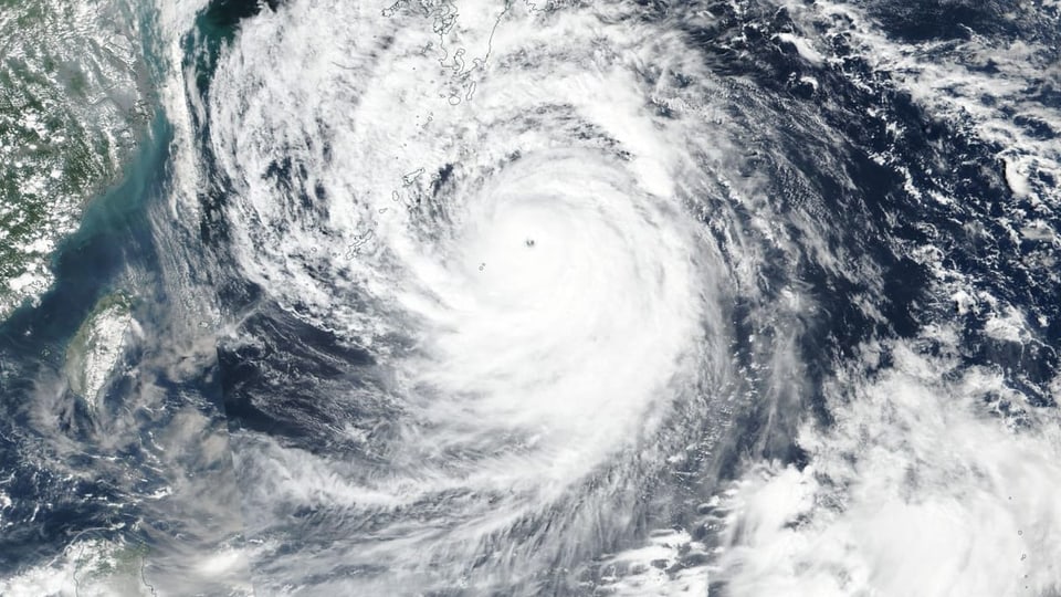 Satelliten-Aufnahme eines Taifuns