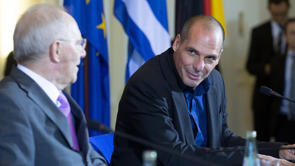 Wolfgang Schäuble mit dem damaligen griechischen Finanminister Yanis Varoufakis