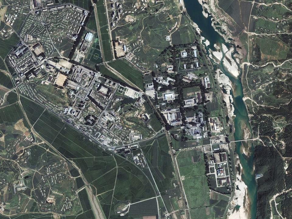 Die Kerntechnische Anlage Yongbyon aus der Vogelperspektive