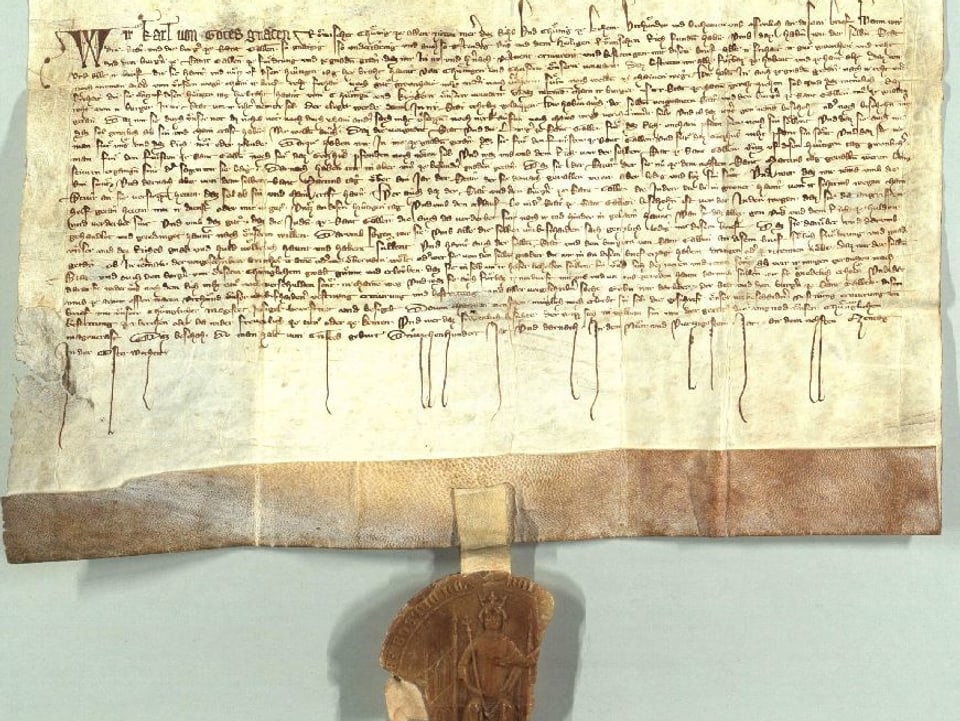 Urkunde aus dem Jahr 1349
