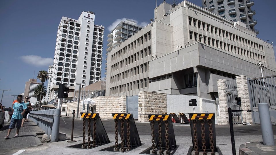 Die Botschaft der USA in Tel Aviv.