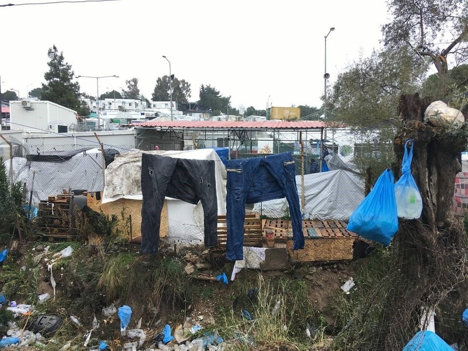Bilder aus dem Camp auf Lesbos