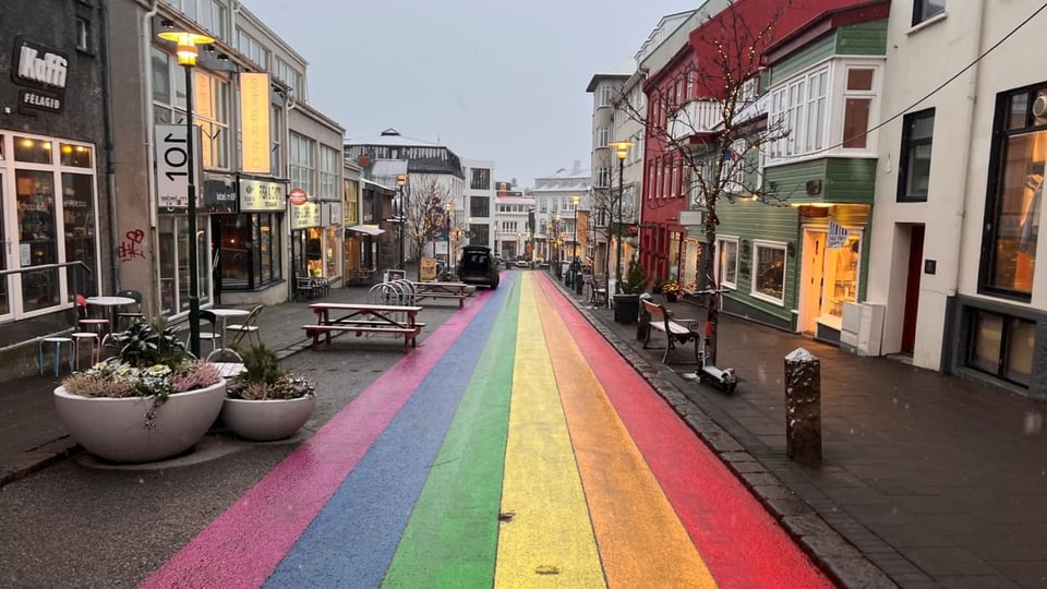 Fussgängerzone in der Hauptstadt Reykjavik