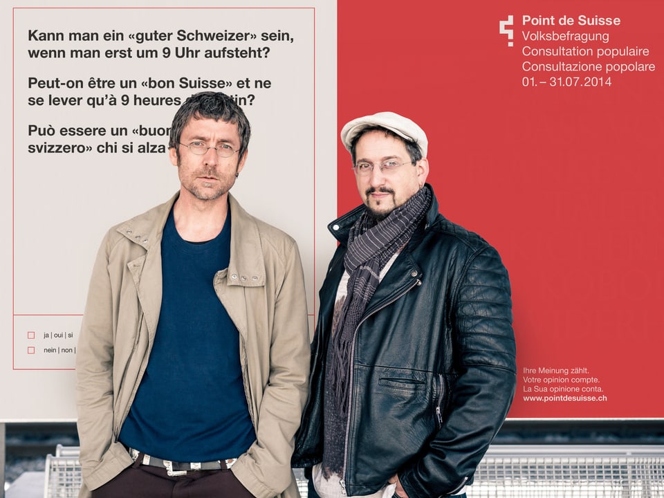 Marcus Gossolt und Johannes M. Hedinger vom Künstlerduo Com&Com.