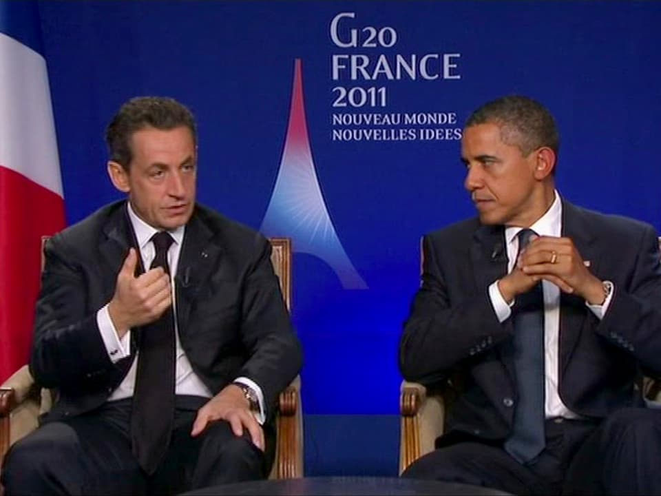 Nicolas Sarkozy und Barack Obama beim Gipfel in Cannes.
