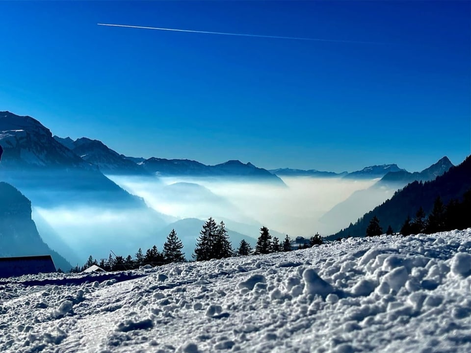 Blick auf die Dunstschicht