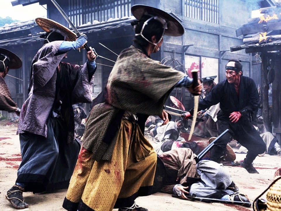 Samurai-Kämper in einer grossen Schlacht.
