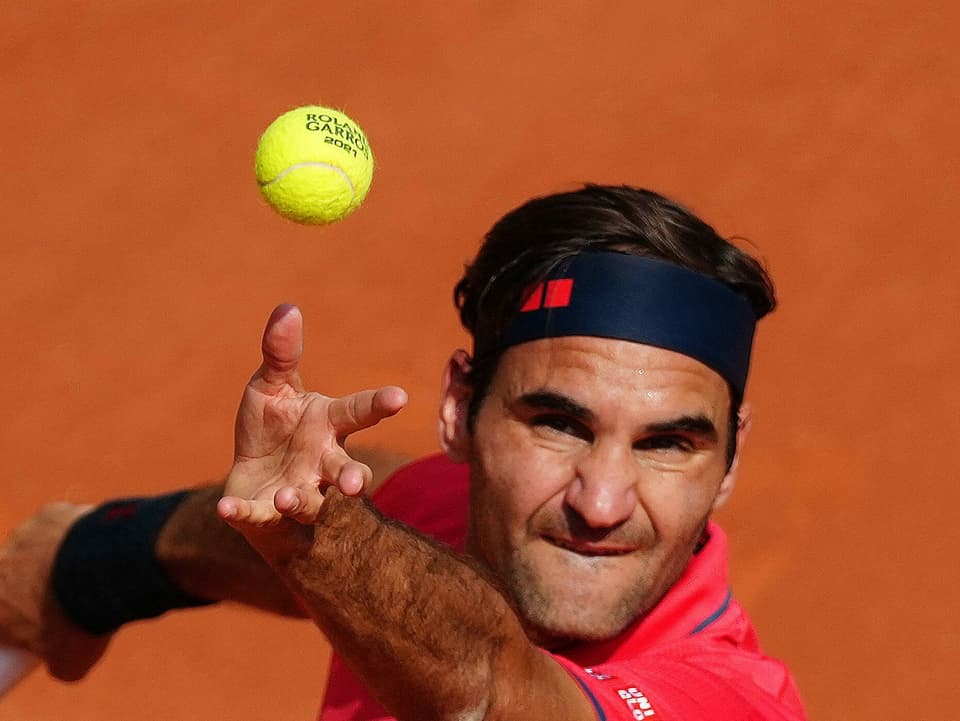 Den Achtelfinal im Visier Roger Federer.