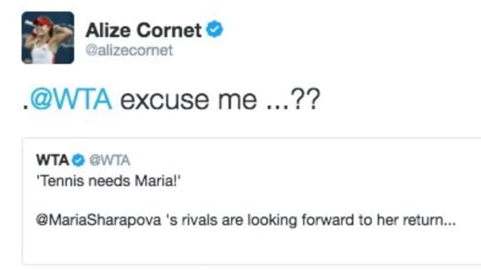 Alizé Cornet ist nicht mit der WTA einverstanden. 