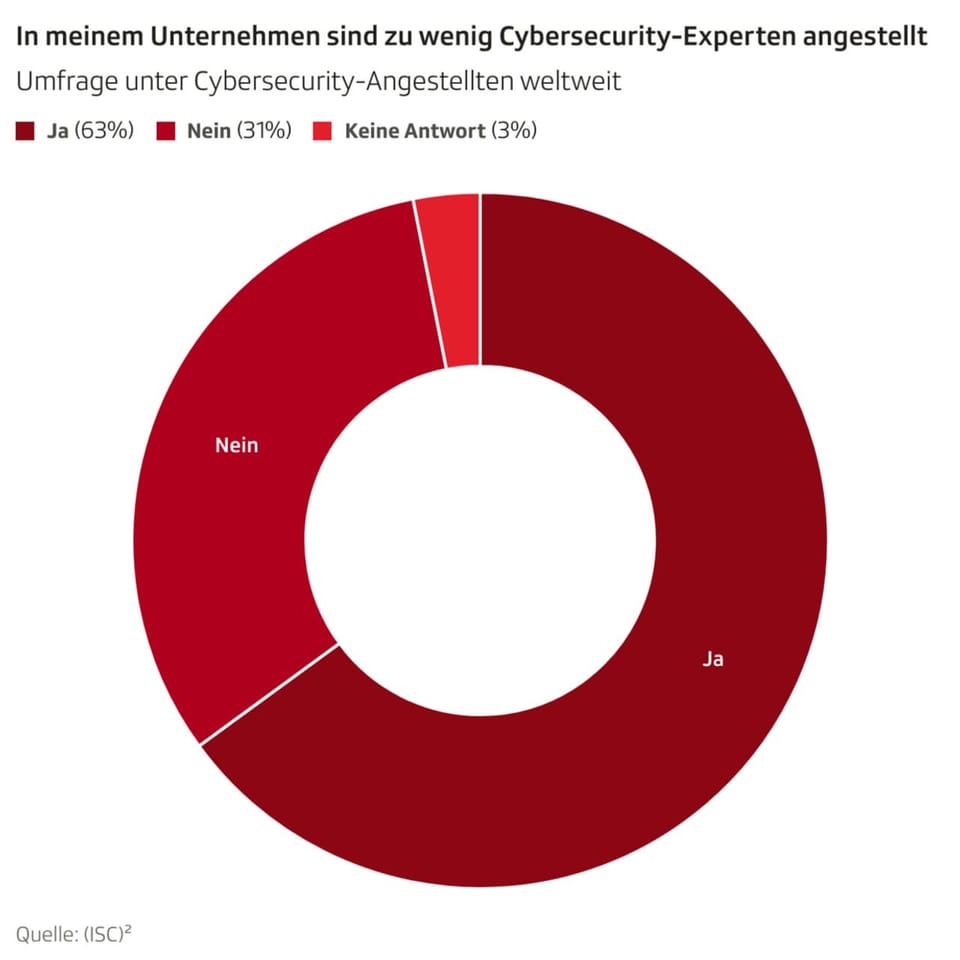In meinem Unternehmen sind zu wenige Cybersecurity Experten angestellt: 63%