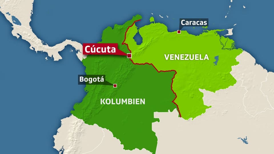 Großer Strom In Venezuela Und Kolumbien