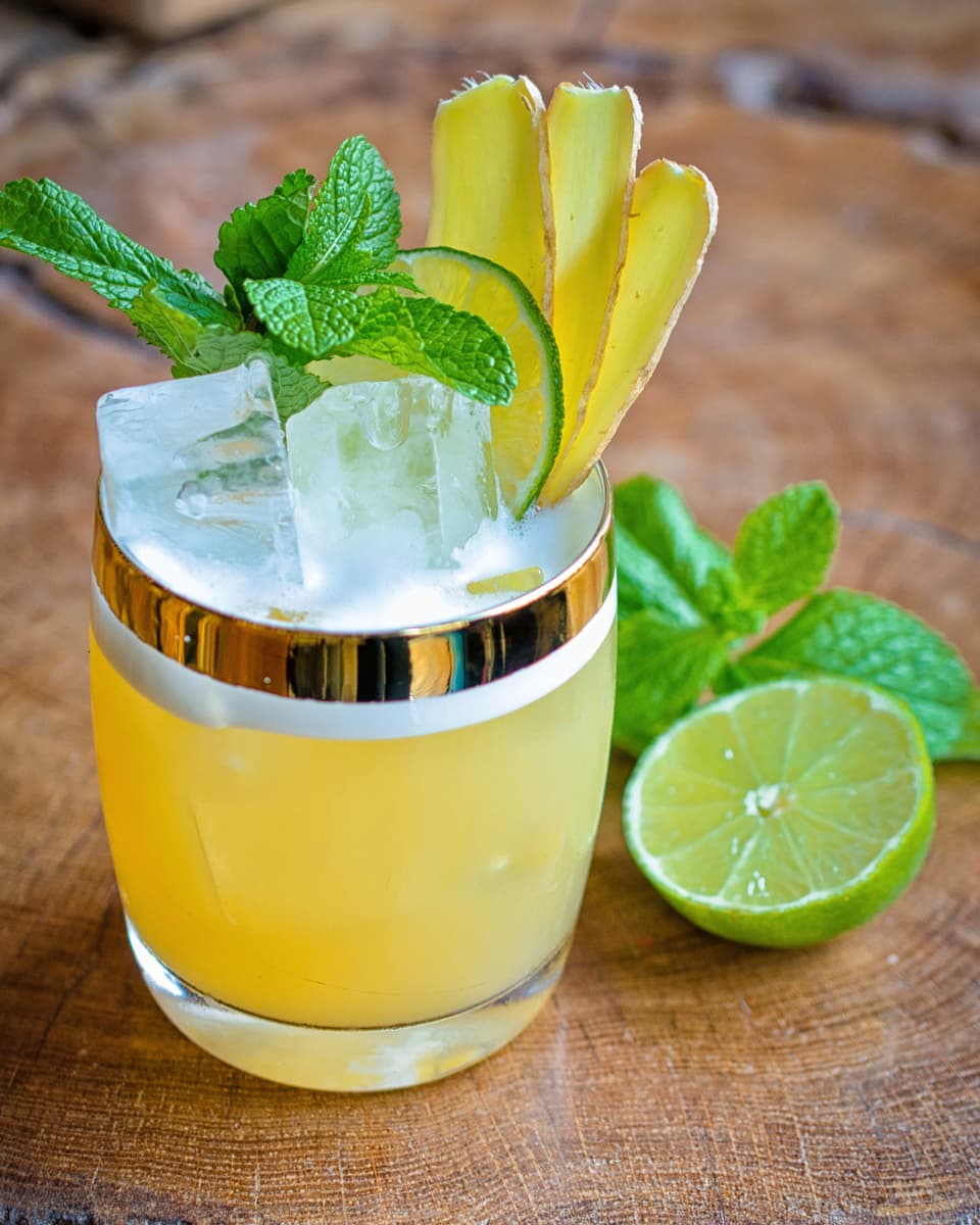 Cocktail mit gelber Farbe