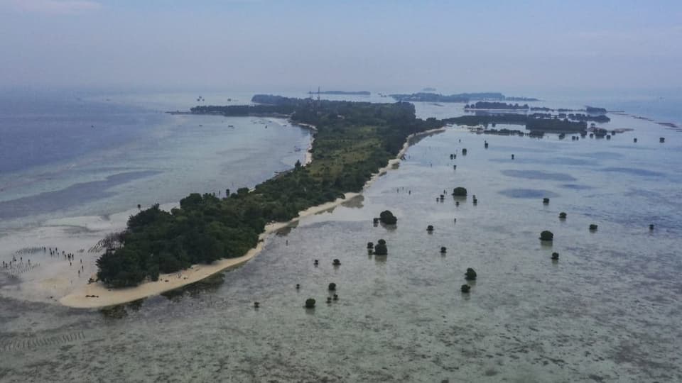 Die Insel Pari droht wegen des steigenden Meeresspiegels zu verschwinden. 